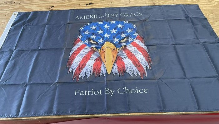 3 x 5 American By Grace Angry Eagle Flag