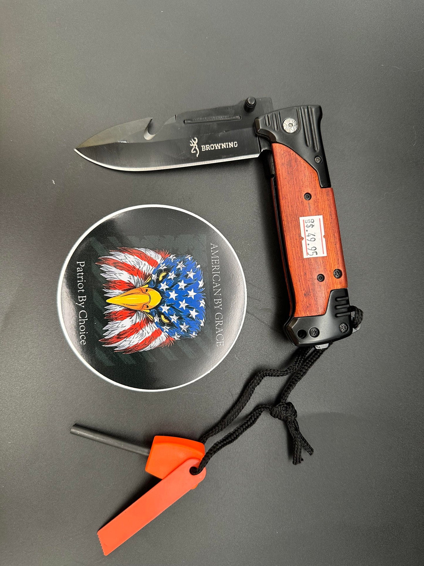 Browning Folder Knife with Fire Starter (Out of stock)