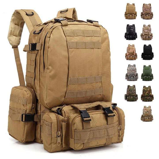 TACTICAL BAG WITH 3 MOLLE COMPARTMENT BAGS