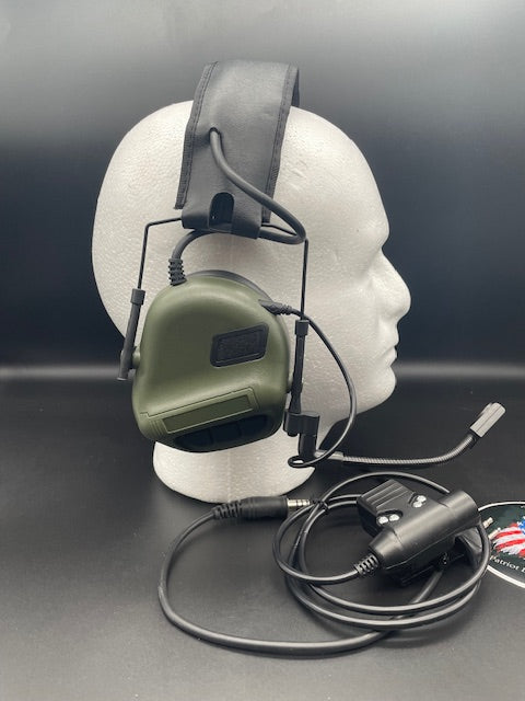 TACTCOMS TACTICAL OVH HEADSET W/ INLINE PTT
