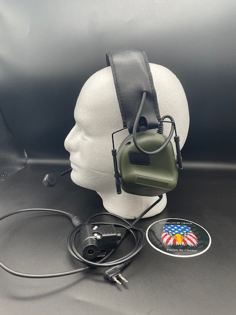 TACTCOMS TACTICAL OVH HEADSET W/ INLINE PTT