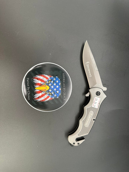 Browning Folding Rescue Knife with Glass Breaker & Seat Belt Cutter